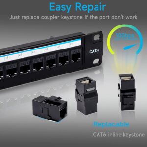 OneLink 24port STP Patch Panel Loaded Cat6UTP Coupler 24pc