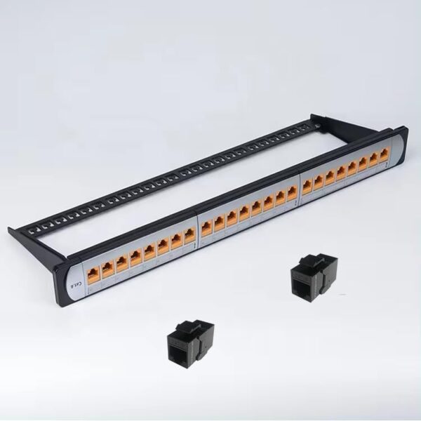 OneLink Keystone 24port Patch Panel Loaded UTP Cat6 Coupler 24pc
