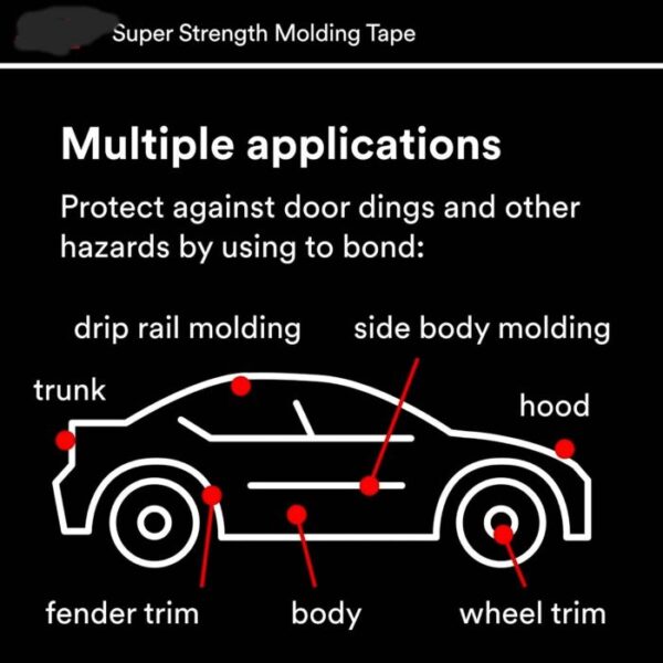 Indutrial Double Sided Acrylic Foam Adhasive VHB Tape Heavy Duty 12mm